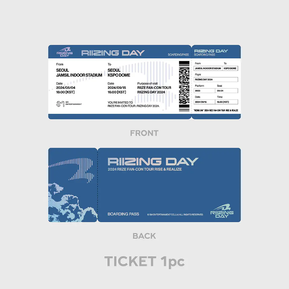BOARDING PASS SET - 2024 RIIZE FAN-CON 'RIIZING DAY' FINALE MD 2