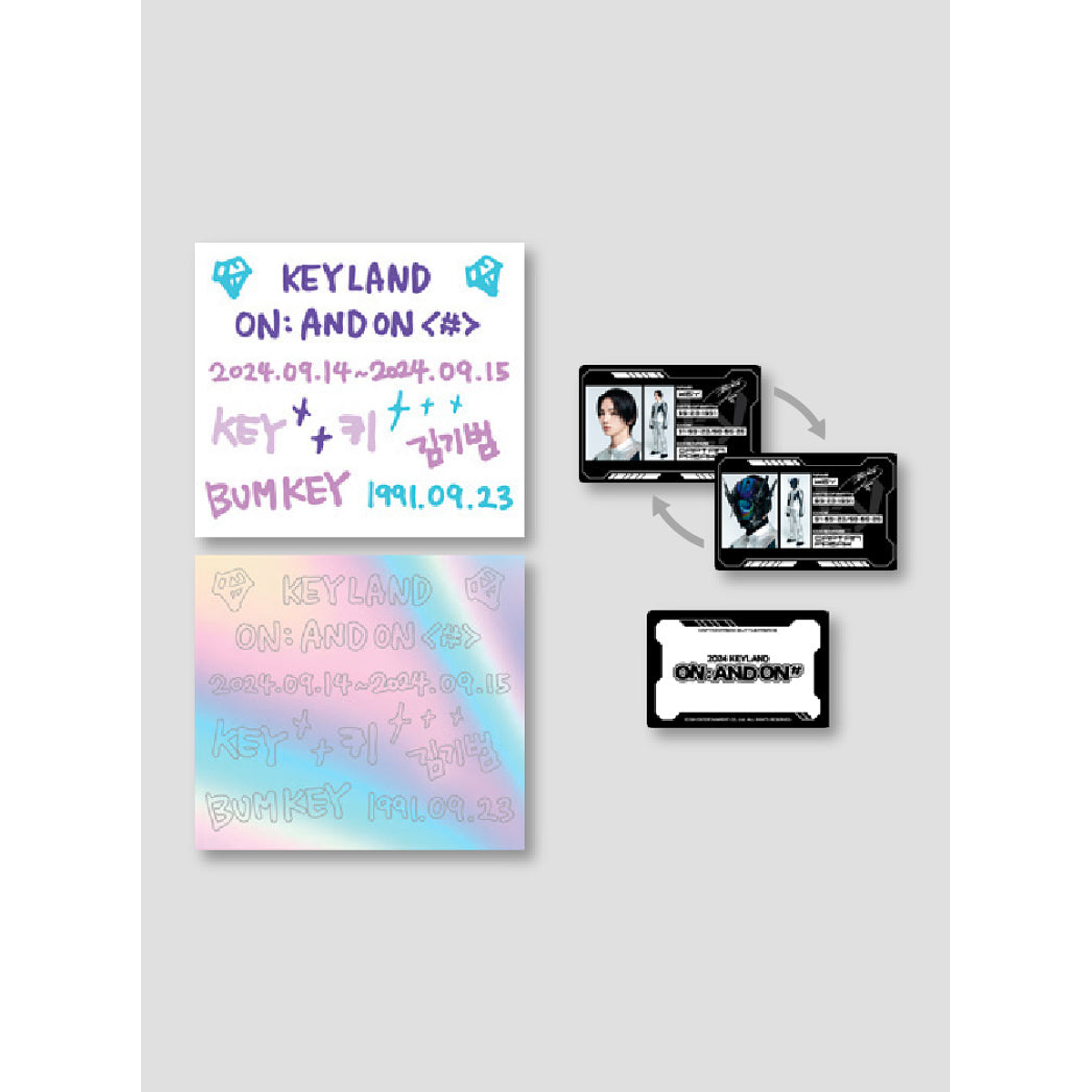 LENTICULAR ID CARD +  DECO STICKER SET - 2024 KEYLAND ON : AND ON <#> MD 1