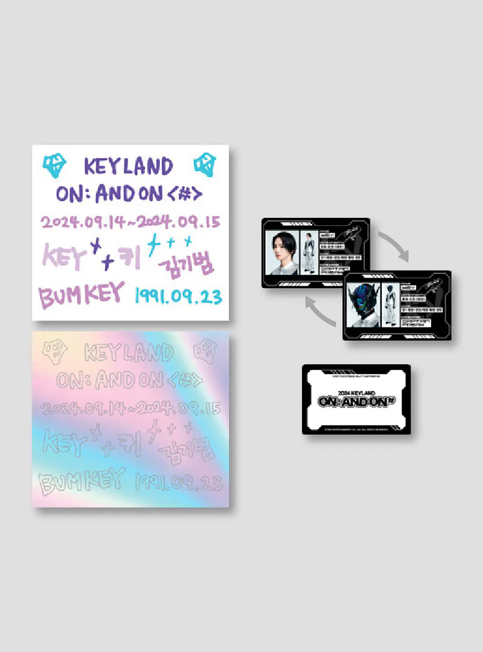 LENTICULAR ID CARD +  DECO STICKER SET - 2024 KEYLAND ON : AND ON <#> MD 1