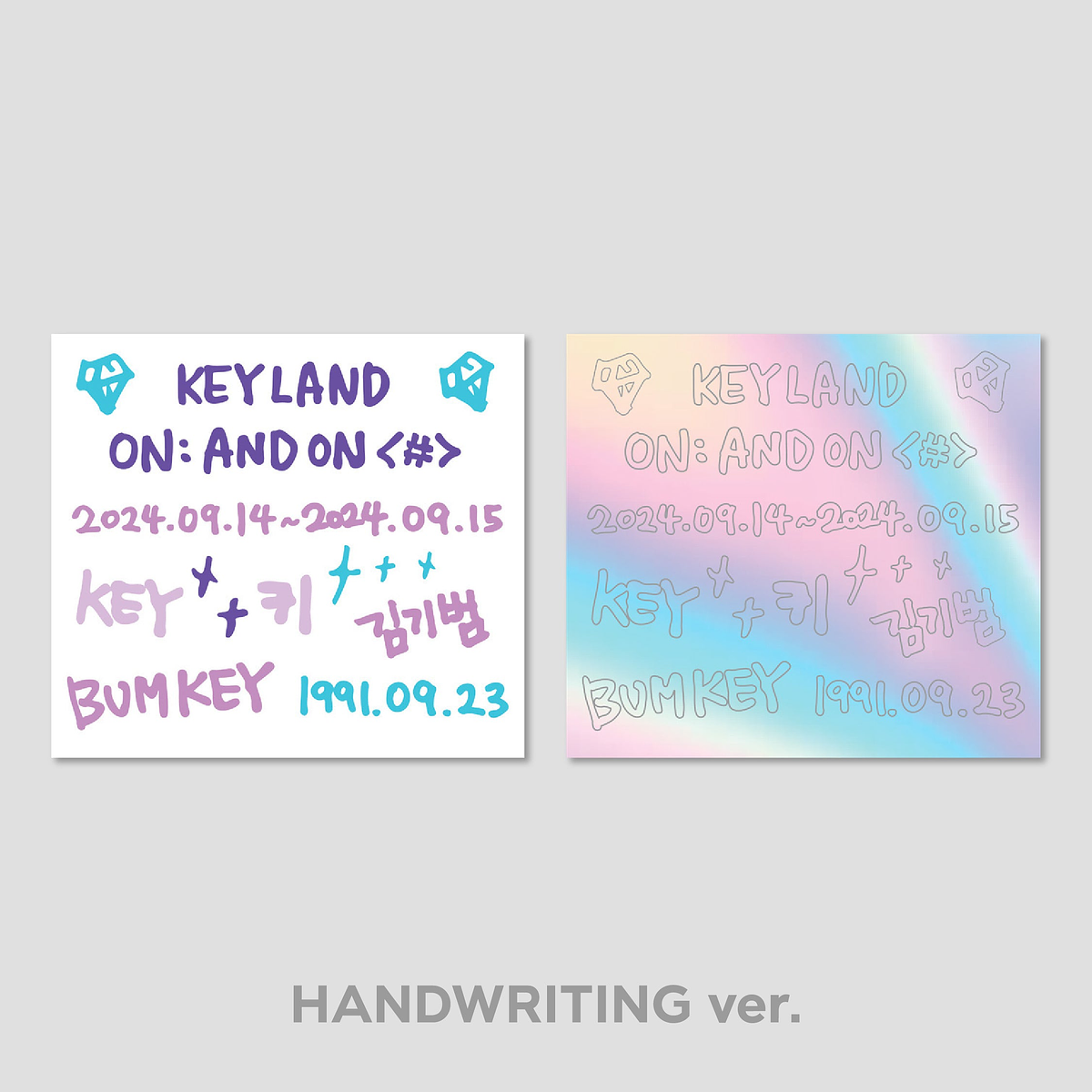 LENTICULAR ID CARD +  DECO STICKER SET - 2024 KEYLAND ON : AND ON <#> MD 3