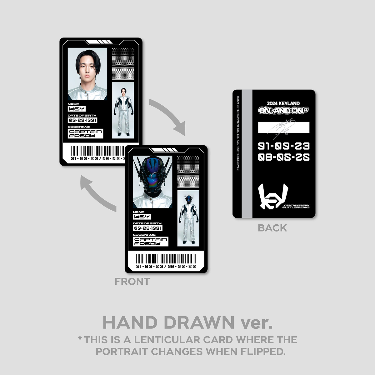 LENTICULAR ID CARD +  DECO STICKER SET - 2024 KEYLAND ON : AND ON <#> MD 7