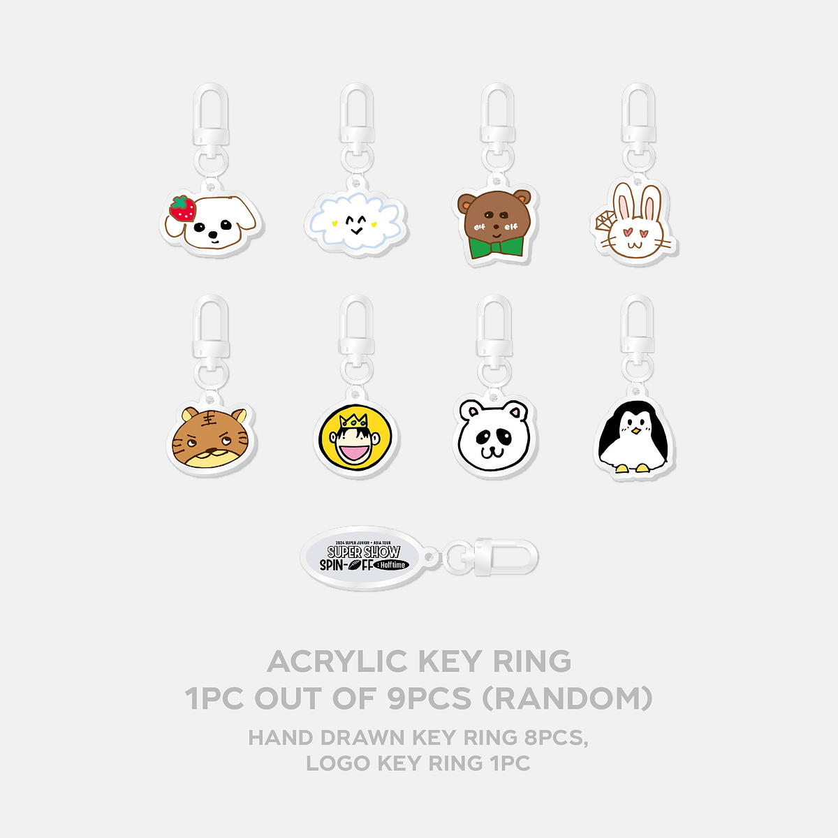 RANDOM ACRYLIC KEY RING - 2024 SUPER JUNIOR 'SUPER SHOW SPIN - OFF : Halftime' MD 2