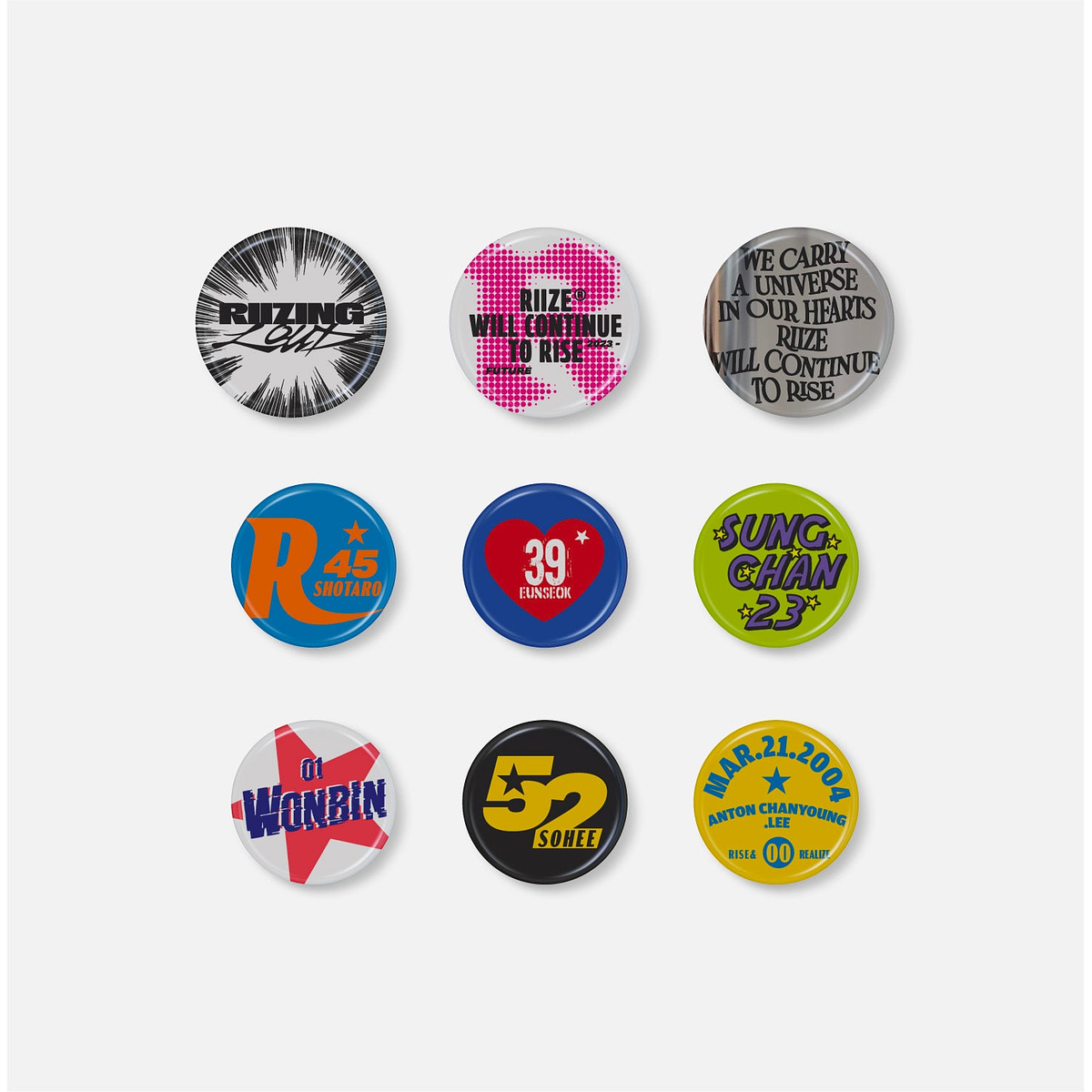 PIN BUTTON SET - 2025 RIIZE CONCERT TOUR [RIIZING LOUD] IN SEOUL MD 1
