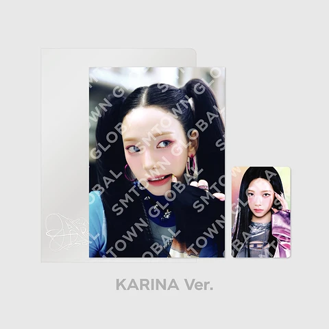 POSTCARD + HOLOGRAM PHOTO CARD SET - aespa 'Armageddon : The Mystery Circle' POP-UP MD