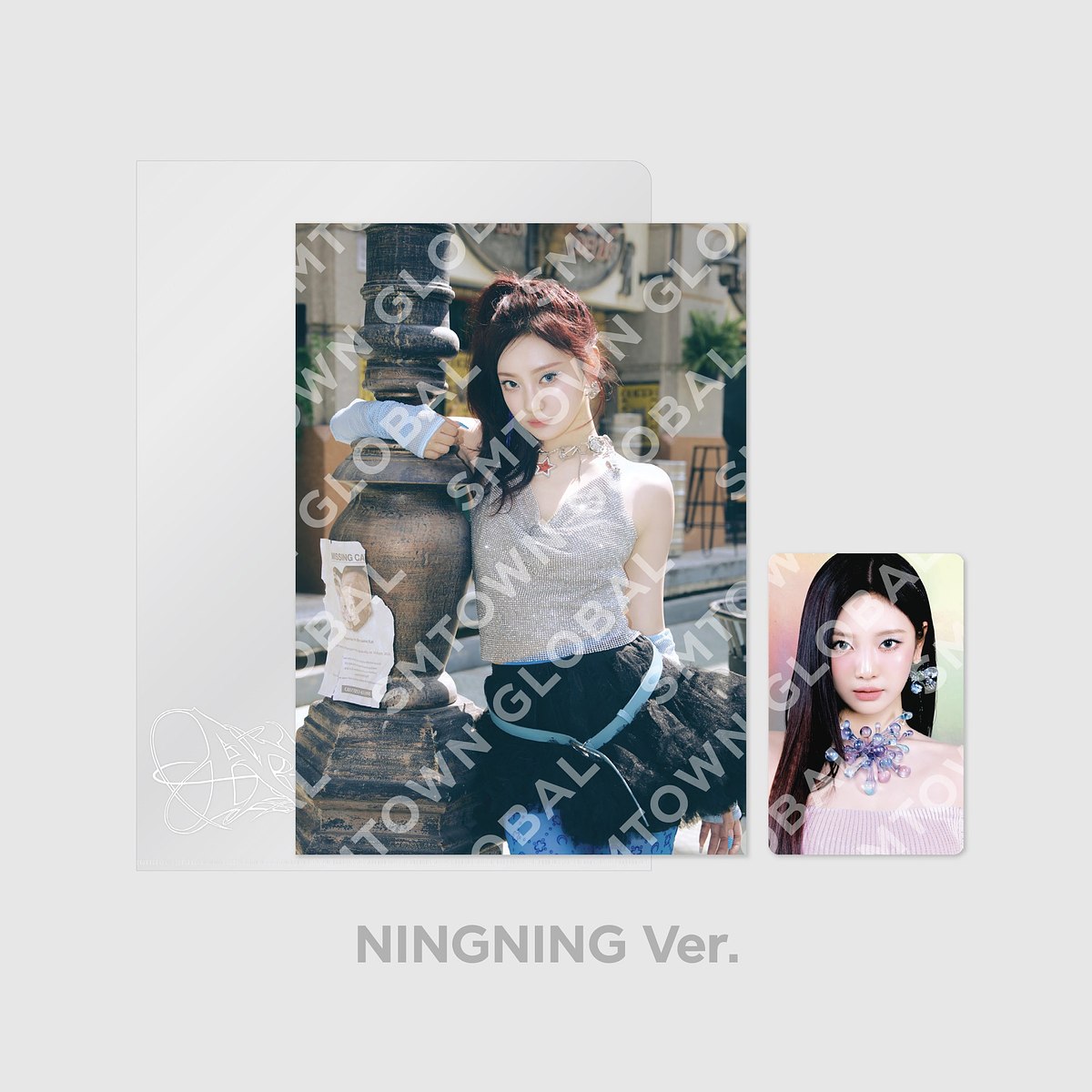 POSTCARD + HOLOGRAM PHOTO CARD SET - aespa 'Armageddon : The Mystery Circle' POP-UP MD 5