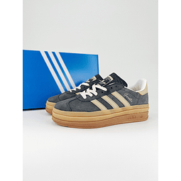 Adidas gazelle bold gris y beige