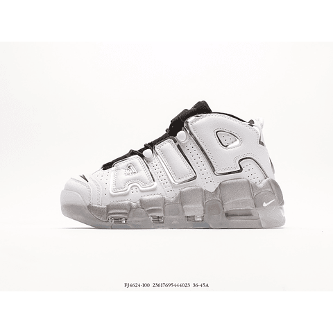 Nike air more uptempo metallic silver