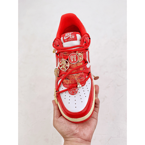 Nike air force 1 low “wedding” red white