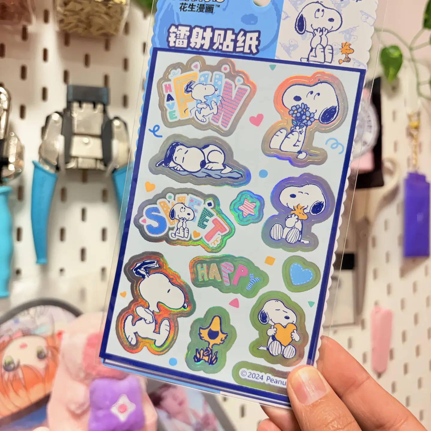 Stickers holograficos Snoopy.  3