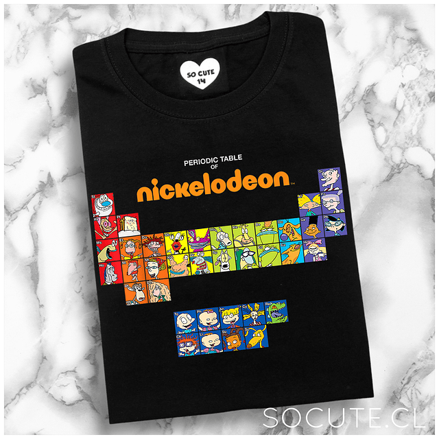 POLERA NICKELODEON TABLA PERIÓDICA 