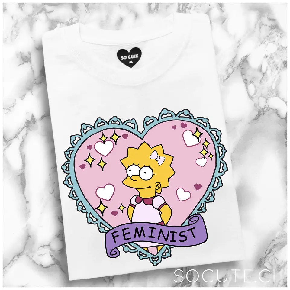 POLERA LISA SIMPSON FEMINIST  1
