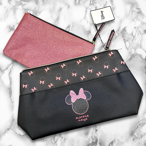 COSMETIQUERO + ESTUCHE MINNIE GLITTER