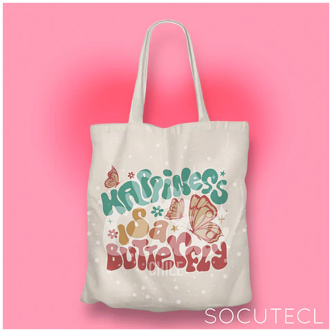 TOTE BAG LANA DEL REY HAPPINESS IS A BUTTERFLY