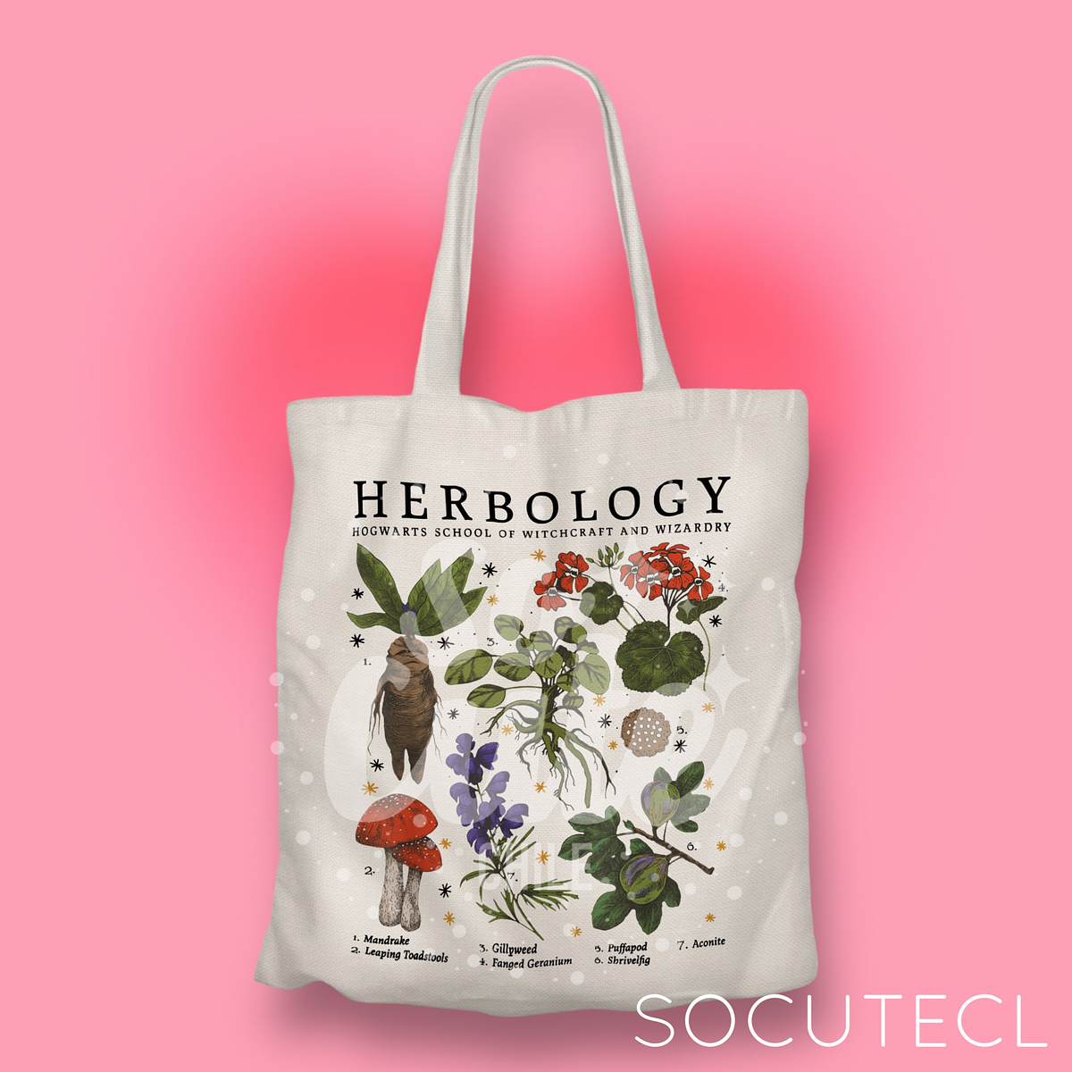 TOTE BAG HERBOLOGY HARRY POTTER