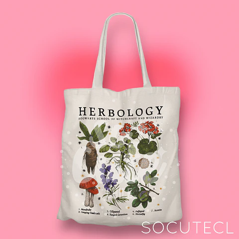 TOTE BAG HERBOLOGY HARRY POTTER