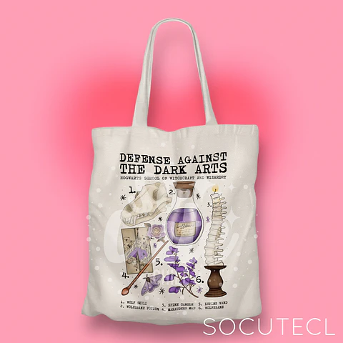 TOTE BAG DEFENSE AGAINTS THE DARK ARTS HARRY POTTER