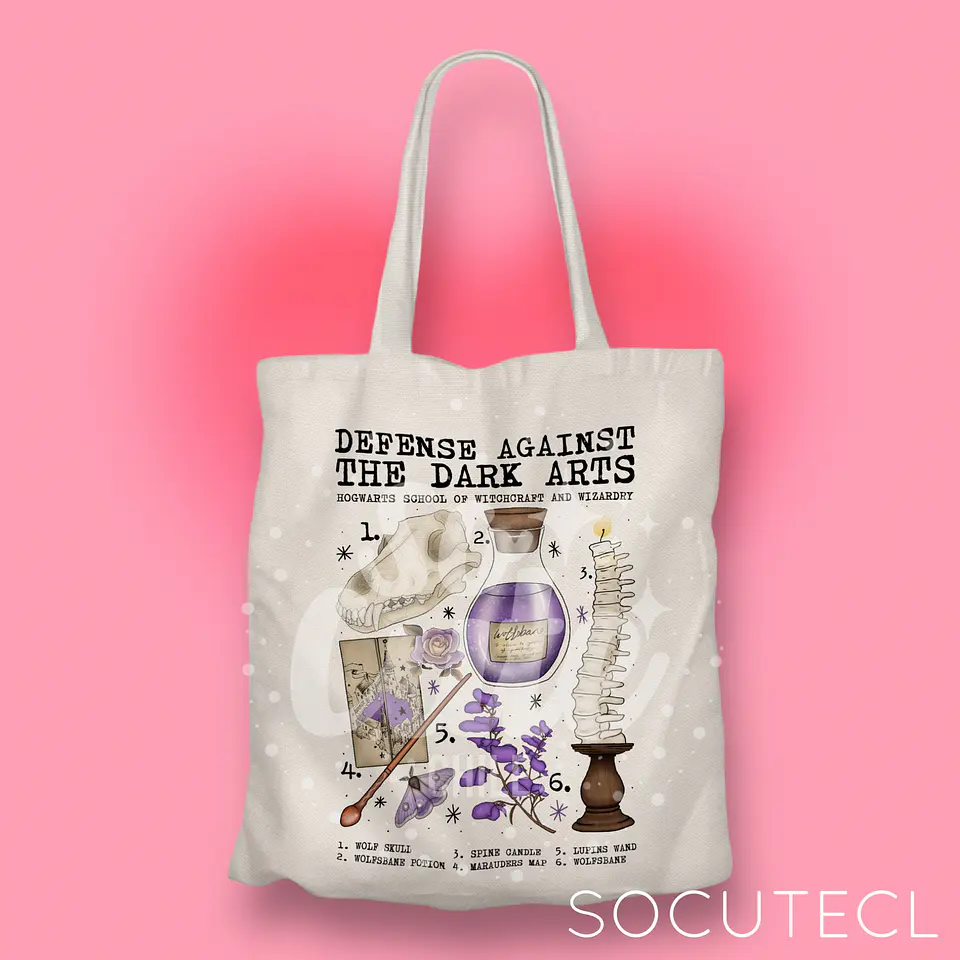 TOTE BAG DEFENSE AGAINTS THE DARK ARTS HARRY POTTER 1