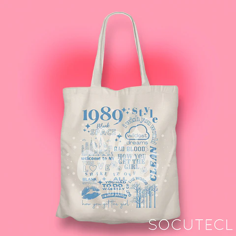 TOTE BAG TAYLOR SWIFT 1989 SONGS