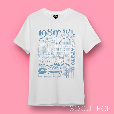 POLERA TAYLOR SWIFT 1989 SONGS