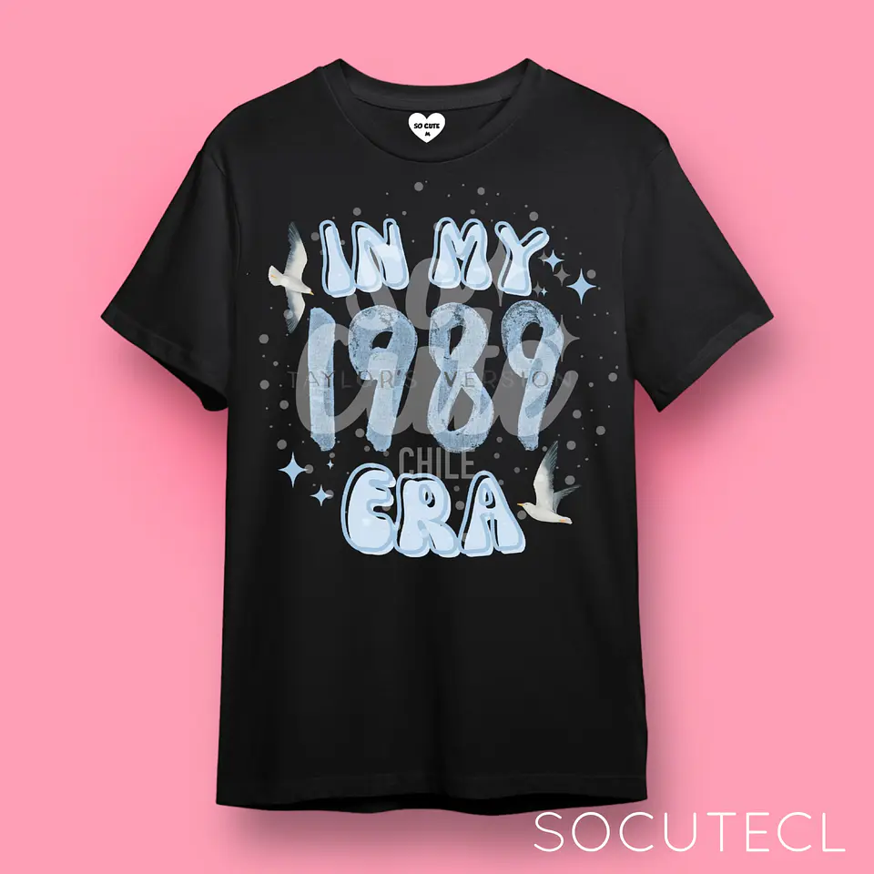 POLERA TAYLOR SWIFT IN MY 1989 TV ERA LETRAS CELESTES 2