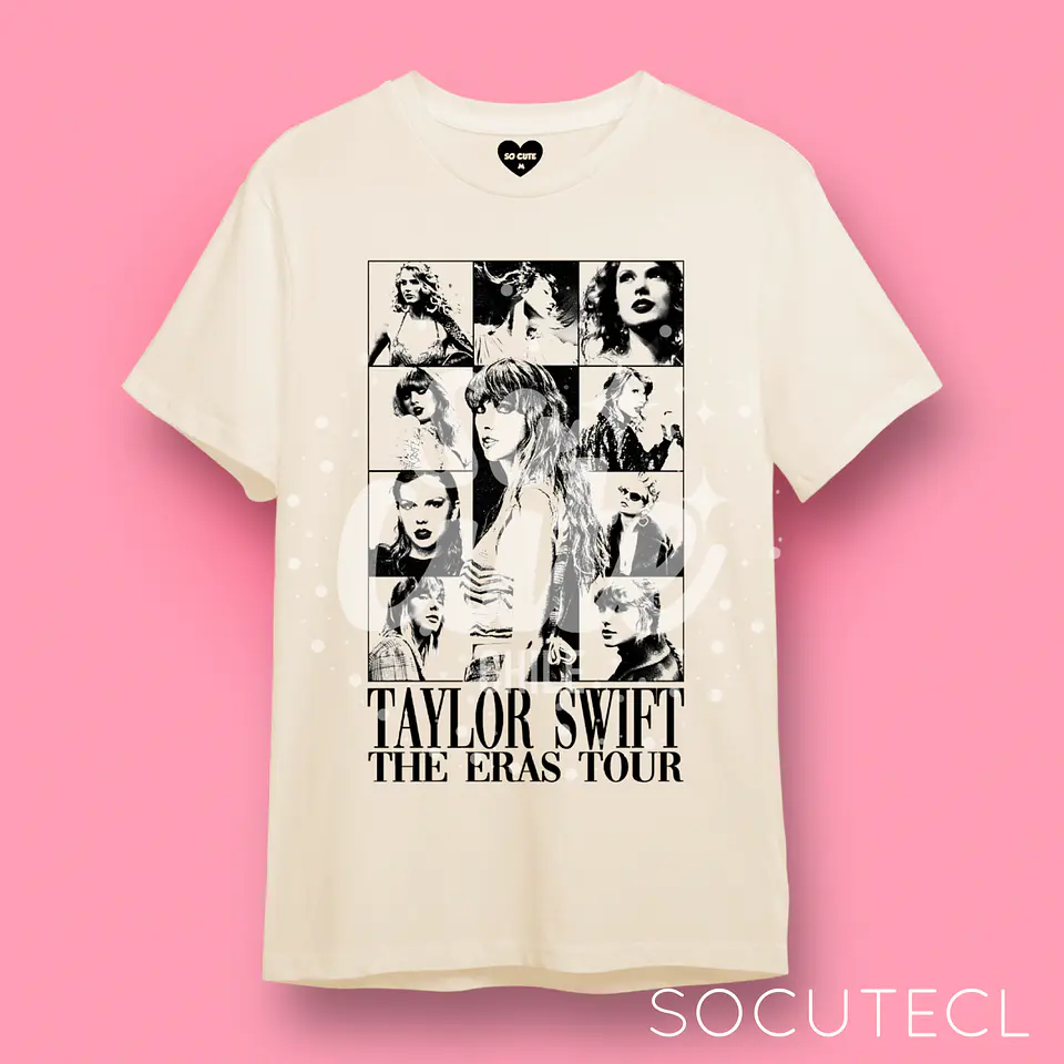 POLERA TAYLOR SWIFT THE ERAS TOUR COLOR CRUDO 1