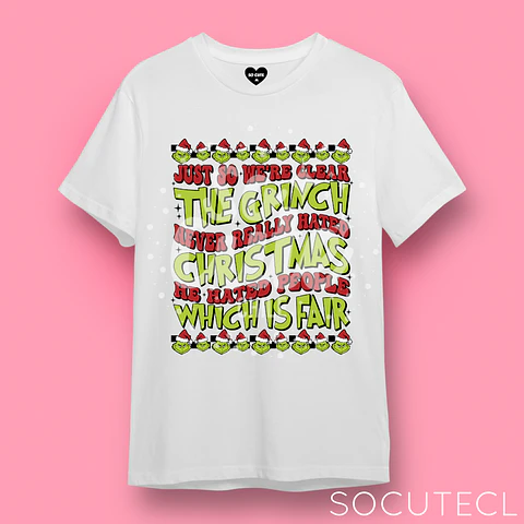 POLERA GRINCH NEVER HATED CHRISTMAS 