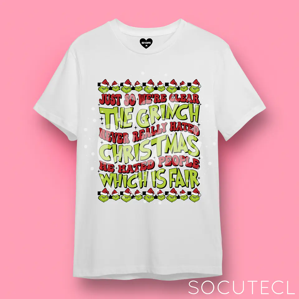 POLERA GRINCH NEVER HATED CHRISTMAS  1