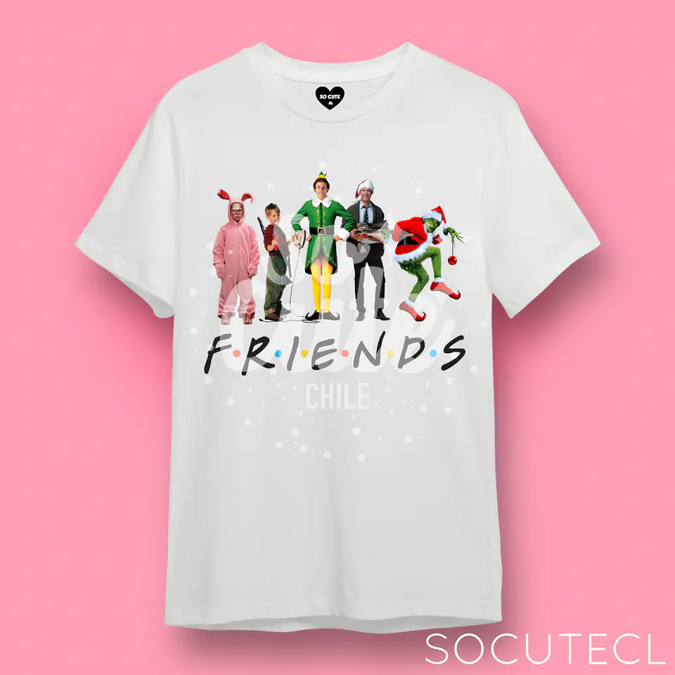 POLERA CHRISTMAS ICONS FRIENDS 1