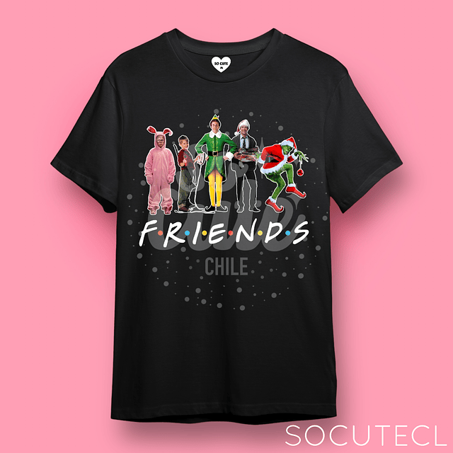 POLERA CHRISTMAS ICONS FRIENDS