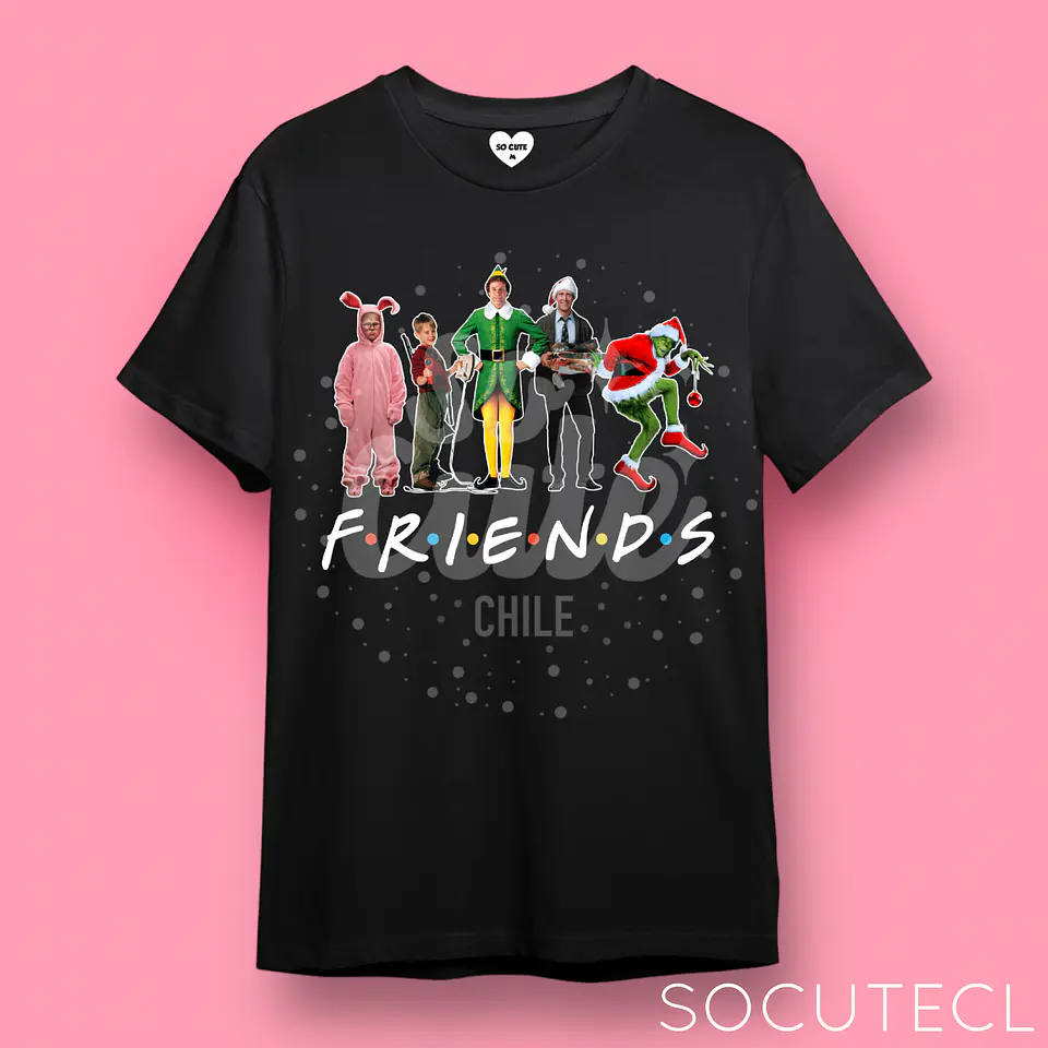POLERA CHRISTMAS ICONS FRIENDS 2