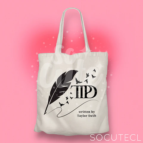 TOTE BAG TTPD WRITTEN BY TAYLOR SWIFT (THE TORTURED POETS DEPARMENT)