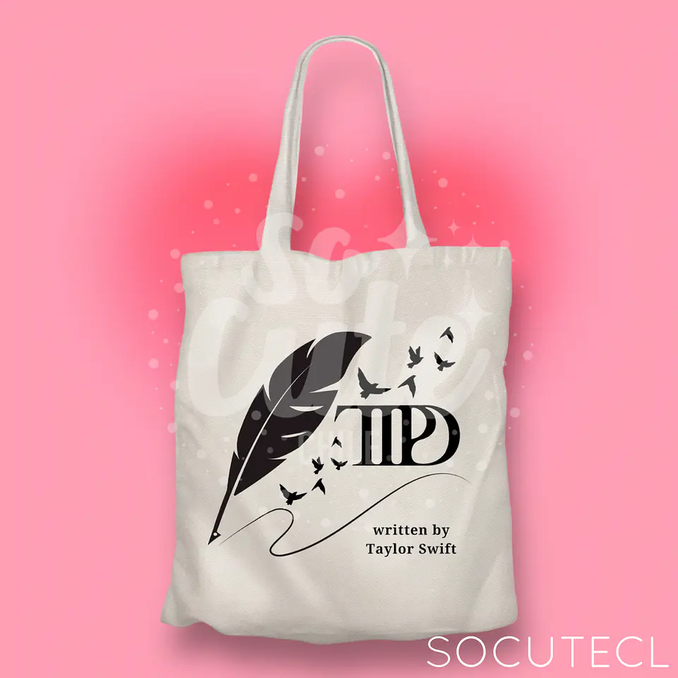 TOTE BAG TTPD WRITTEN BY TAYLOR SWIFT (THE TORTURED POETS DEPARMENT) 1