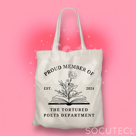 TOTE BAG PROUD MEMBER OF TTPD TAYLOR SWIFT (THE TORTURED POETS DEPARMENT)