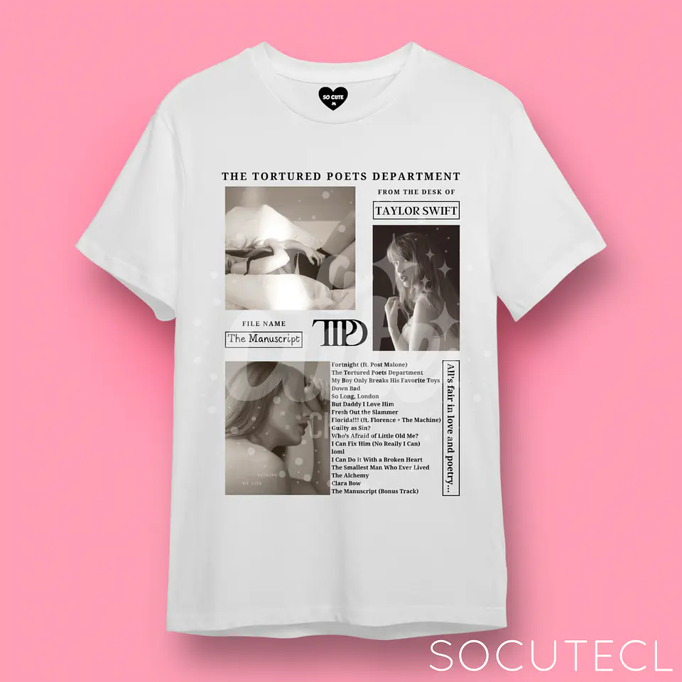 POLERA TAYLOR SWIFT TTPD 2024 (THE TORTURED POETS DEPARMENT) 1