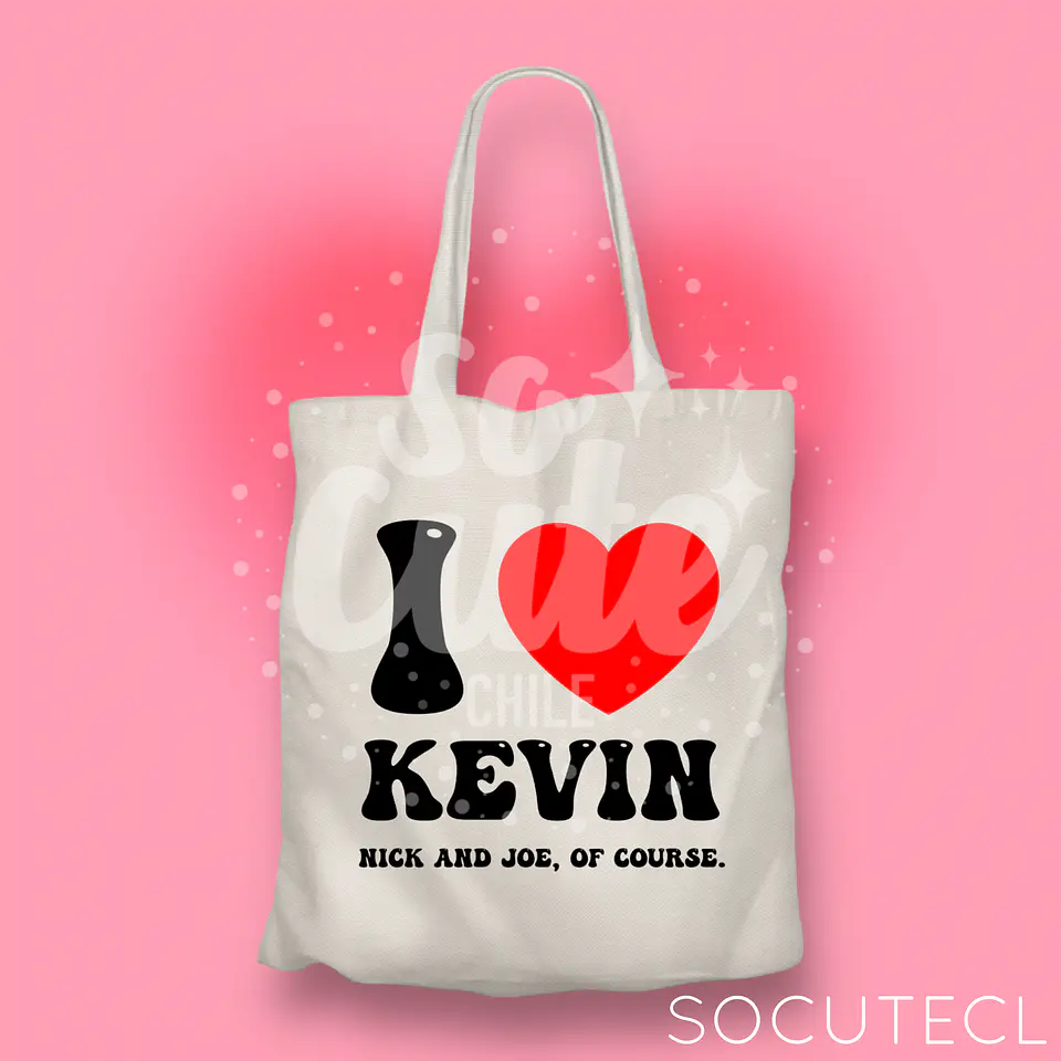 TOTE BAG JONAS BROTHERS I LOVE KEVIN 1