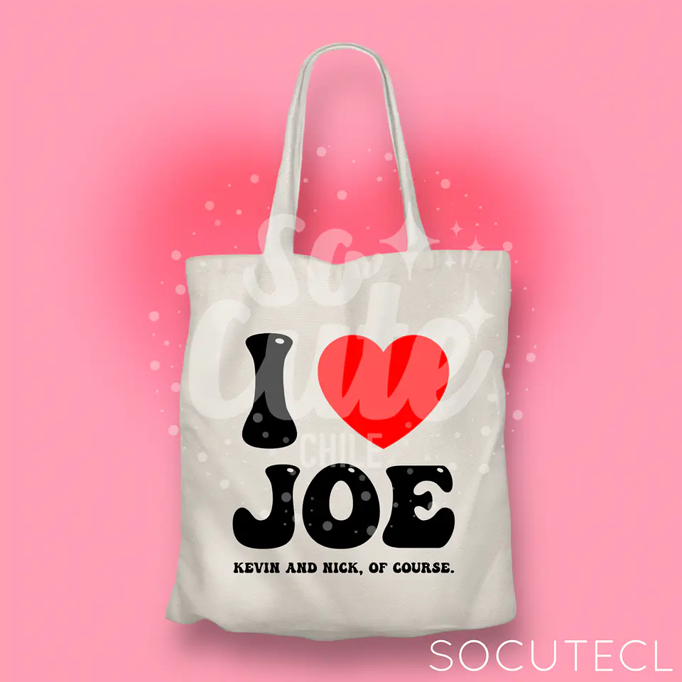 TOTE BAG JONAS BROTHERS I LOVE JOE 1