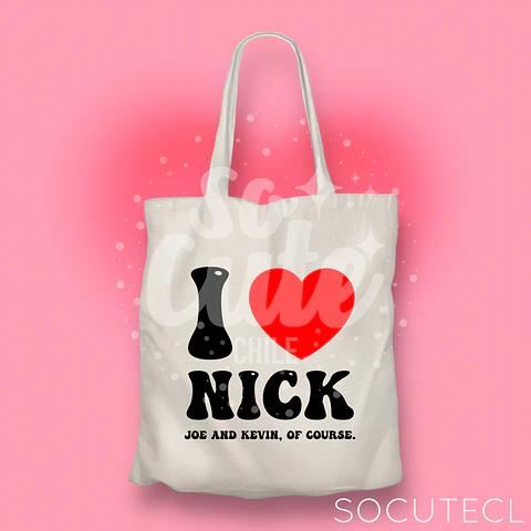 TOTE BAG JONAS BROTHERS I LOVE NICK