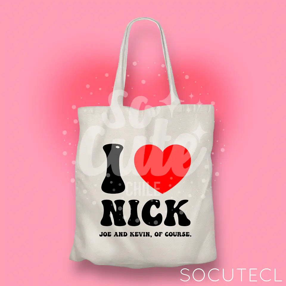 TOTE BAG JONAS BROTHERS I LOVE NICK 1