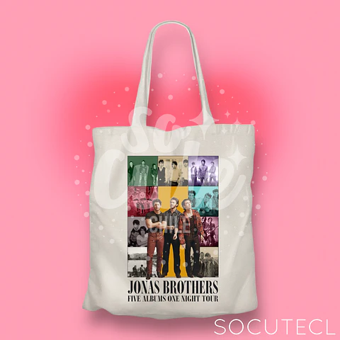 TOTE BAG JONAS BROTHERS FIVE ALBUMS TOUR