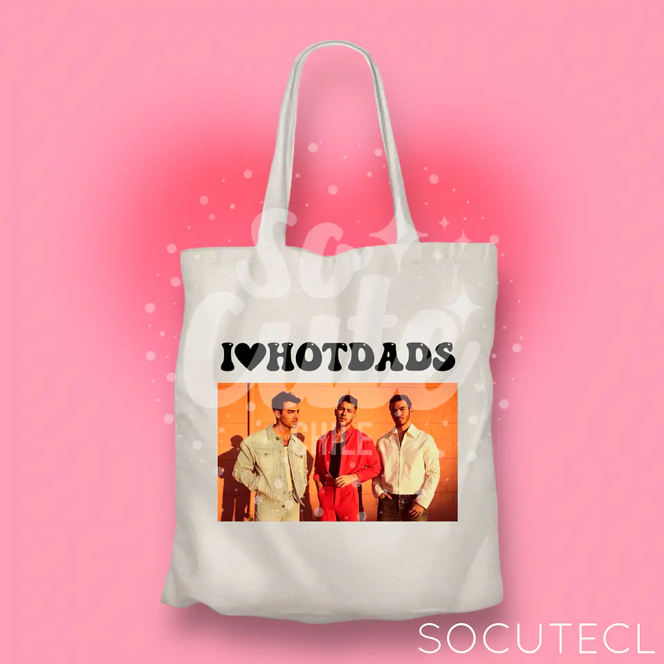 TOTE BAG JONAS BROTHERS I LOVE HOTDADS 1
