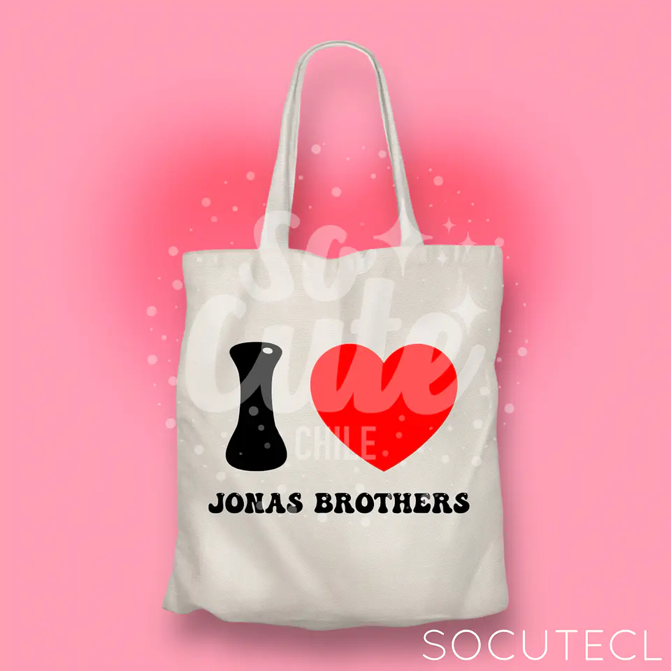 TOTE BAG I LOVE JONAS BROTHERS 1