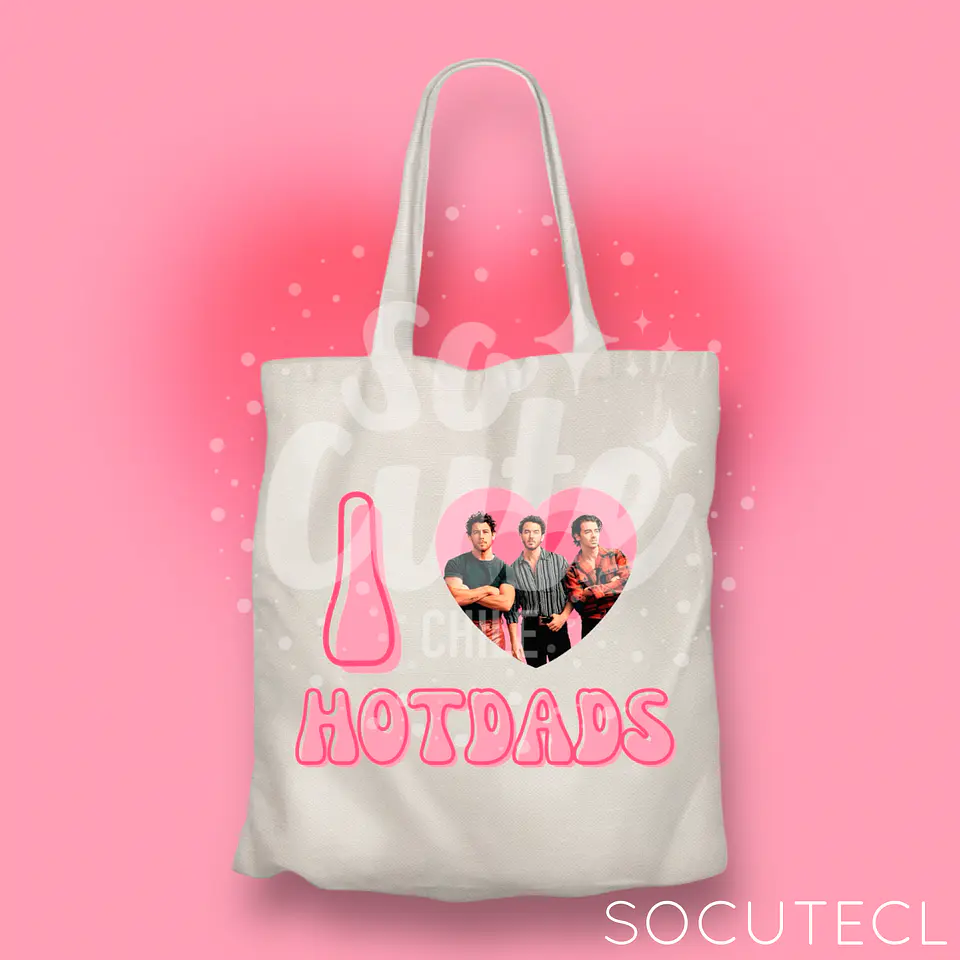 TOTE BAG JONAS BROTHERS I LOVE HOTDADS 1