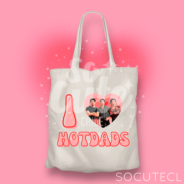 TOTE BAG JONAS BROTHERS I LOVE HOTDADS