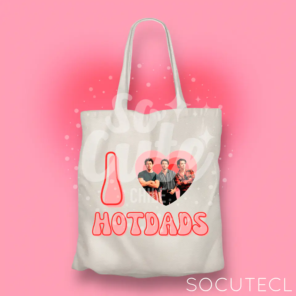 TOTE BAG JONAS BROTHERS I LOVE HOTDADS 2