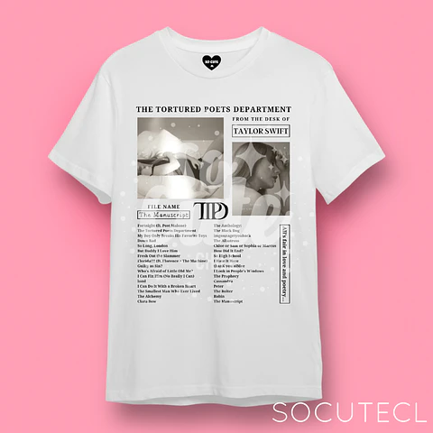 POLERA TAYLOR SWIFT TTPD (THE TORTURED POETS DEPARMENT)