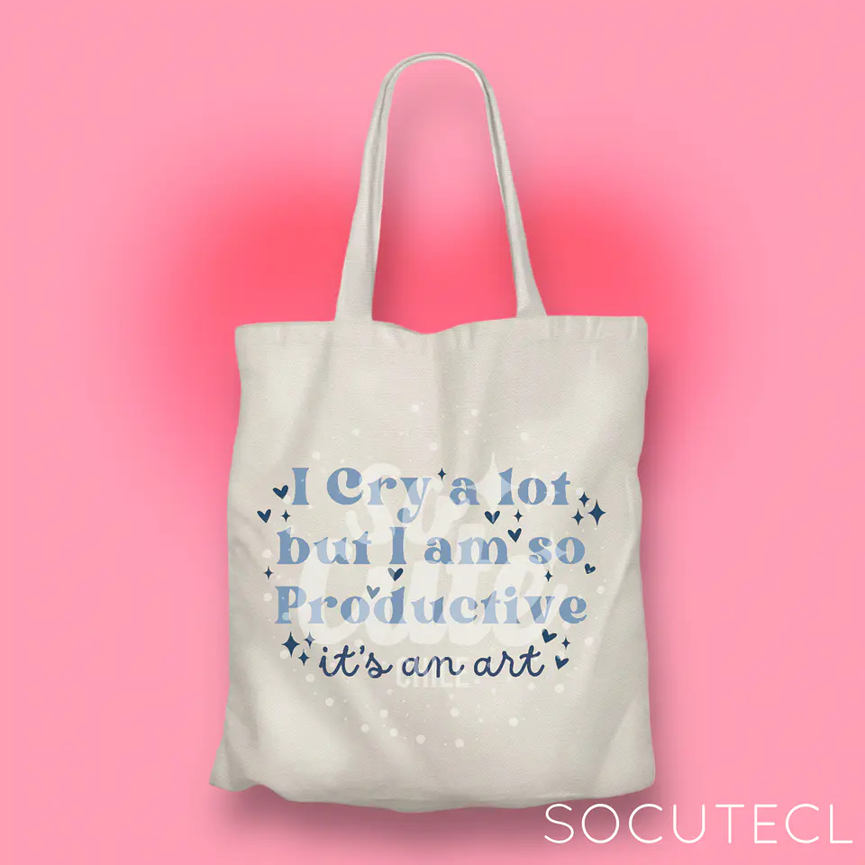 TOTE BAG  I CRY A LOT BUT I AM SO PRODUCTIVE, IT’S AN ART TTPD (THE TORTURED POETS DEPARMENT) 3