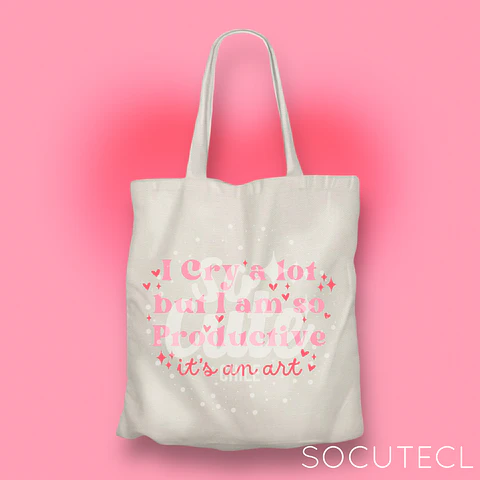 TOTE BAG  I CRY A LOT BUT I AM SO PRODUCTIVE, IT’S AN ART TTPD (THE TORTURED POETS DEPARMENT)
