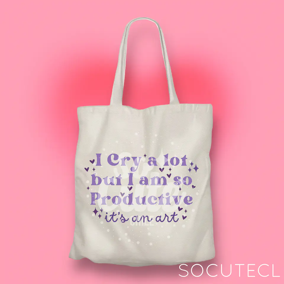 TOTE BAG  I CRY A LOT BUT I AM SO PRODUCTIVE, IT’S AN ART TTPD (THE TORTURED POETS DEPARMENT) 4