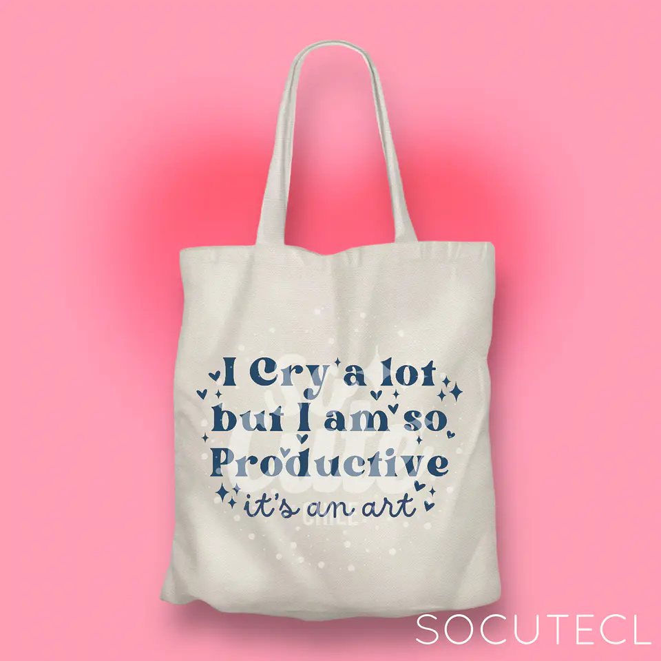 TOTE BAG  I CRY A LOT BUT I AM SO PRODUCTIVE, IT’S AN ART TTPD (THE TORTURED POETS DEPARMENT) 7