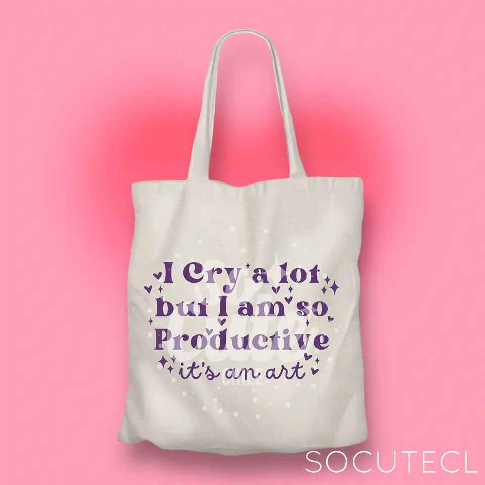 TOTE BAG  I CRY A LOT BUT I AM SO PRODUCTIVE, IT’S AN ART TTPD (THE TORTURED POETS DEPARMENT) 8